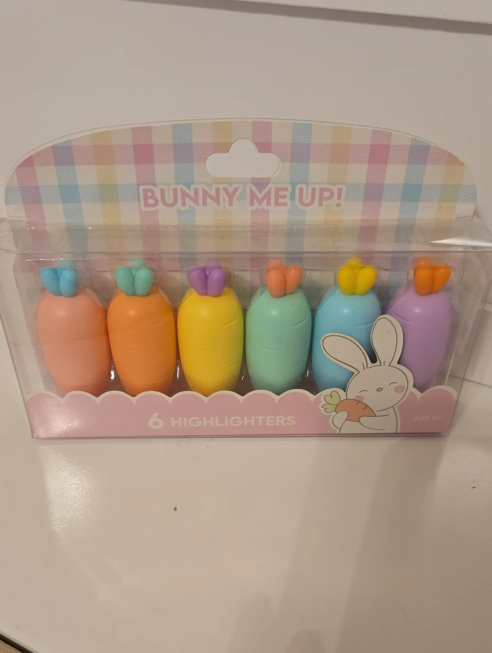 Bunny Me Up! Pastel Carrot Highlighters - 6 Pack Nwt